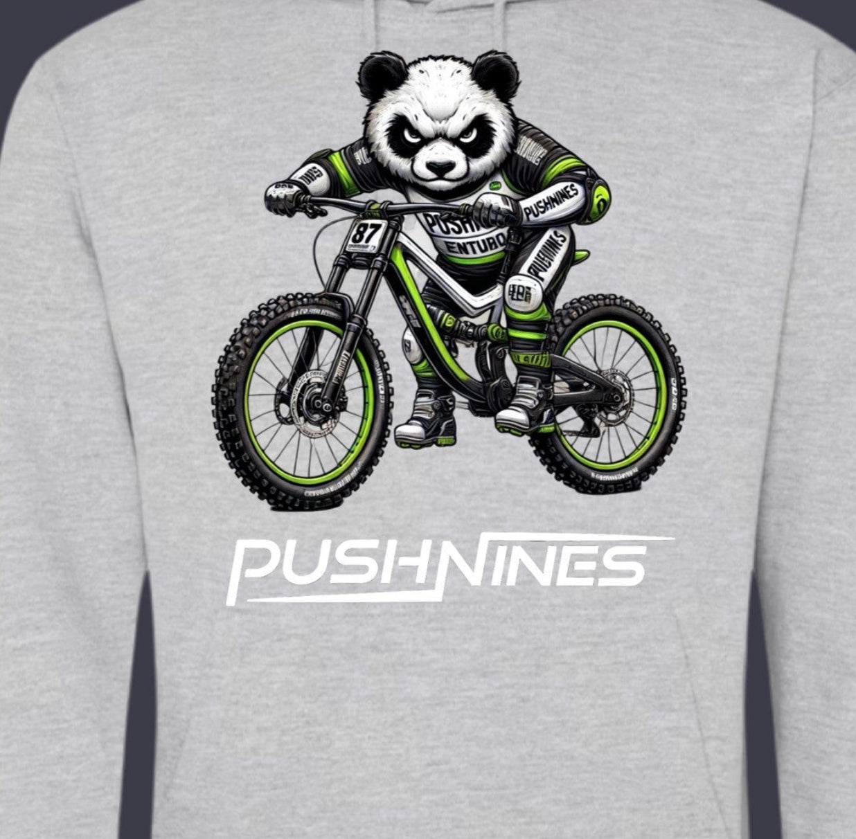 Neon Panda Full Suspension - Grey Hoodie