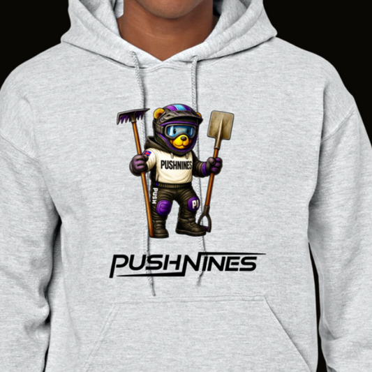 Purple - No Dig No Ride - Grey Hoodie